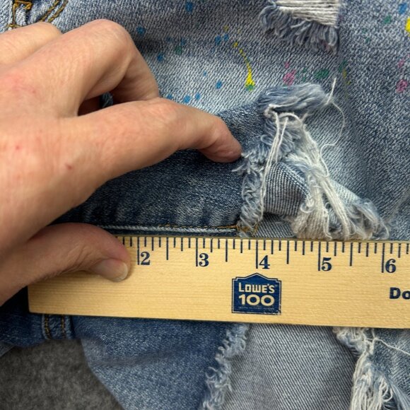 Judy Blue High Waist Paint Splatter Cut Off Jean Shorts Women's Sz M Distressed - Picture 9 of 10